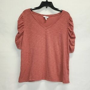 Nine West ruched quarter sleeve blouse